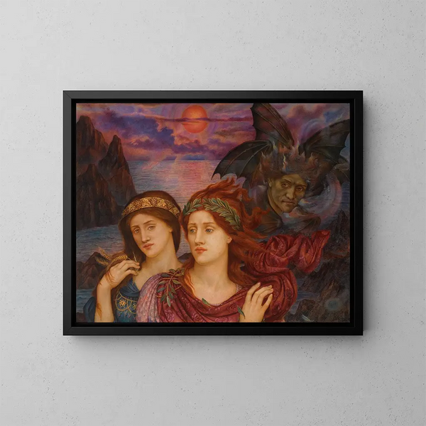 La Vision - Evelyn De Morgan — indrammet kunstværk på væggen