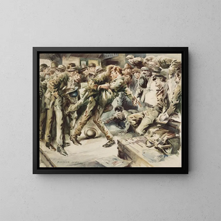 Bowling le joueur de boules - Everett Shinn — indrammet kunstværk på væggen