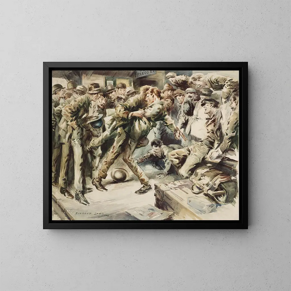 Bowling le joueur de boules - Everett Shinn — indrammet kunstværk på væggen
