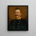 Portrait af en mand i uniform - F. J. Dyck — indrammet kunstværk på væggen