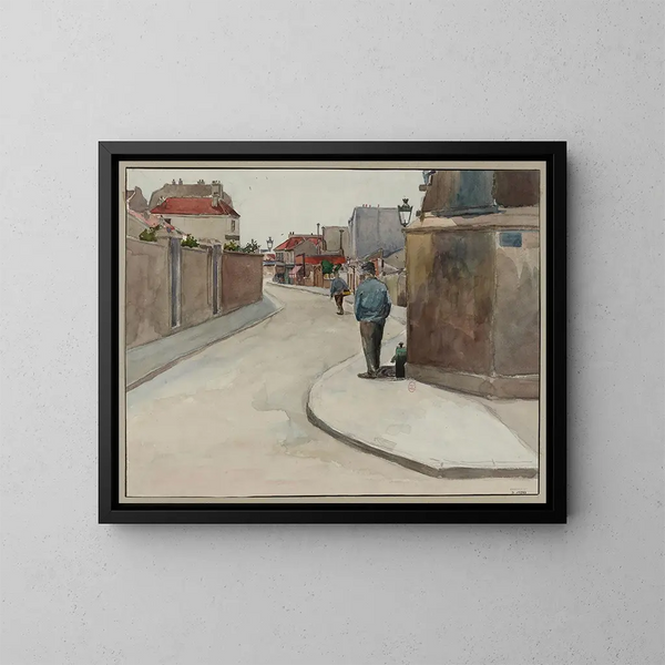 Rue des Morillons, rue Labrouste - F. Seguin — indrammet kunstværk på væggen