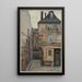 Vieux Paris Gamle huse 16 18 rue du Cloître Notre Dame - F. Seguin — indrammet kunstværk på væggen
