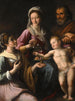 La Sainte Famille avec sainte Dorothée - Fabrizio Santafede — visning af kunstværket