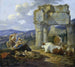 Familie af romerske hyrder med deres flok - Johann Heinrich Roos — visning af kunstværket