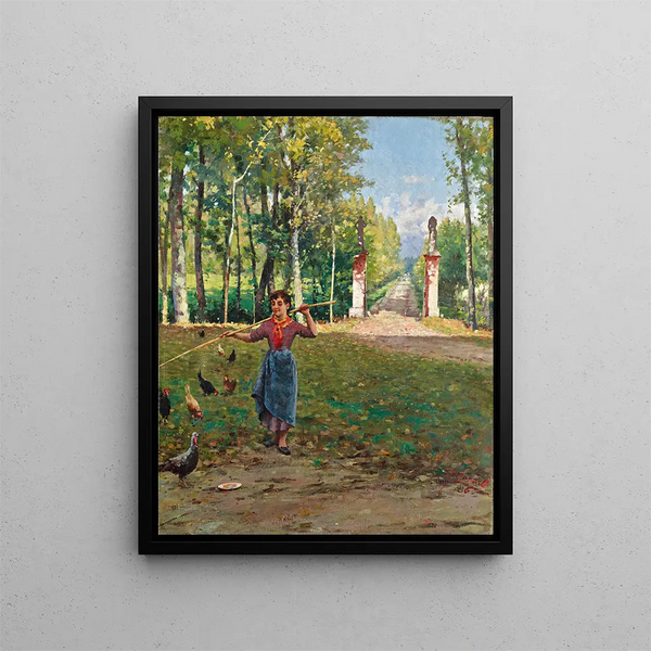 Entrée de la Villa Camerini - Fausto Zonaro — indrammet kunstværk på væggen