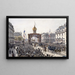 Promenader på boulevarderne, officiel parade under de Franco-Russiske festligheder, Paris den 20. oktober 1893 - Fédor Hoffbauer — indrammet kunstværk på væggen