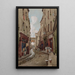 Rue Saint-Médard i 1905 mod Rue Mouffetard - Fédor Hoffbauer — indrammet kunstværk på væggen