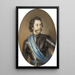 Portræt af Marius Sforza - Felice Ramelli — indrammet kunstværk på væggen