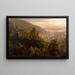 Vue sur Heidelberg avec le château au crépuscule - Felix Possart — indrammet kunstværk på væggen