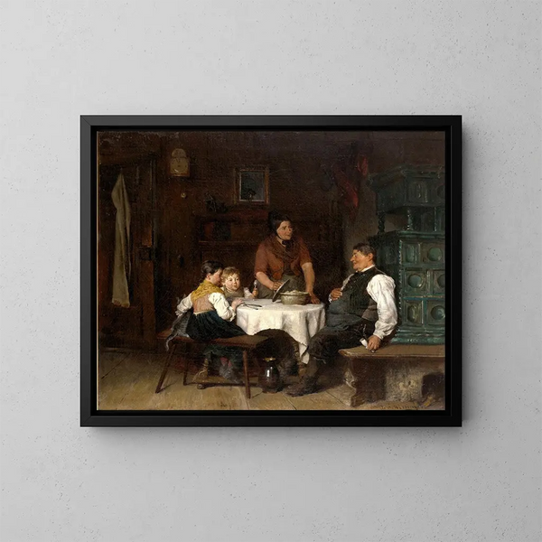 Le rôti de fête - Felix Schlesinger — indrammet kunstværk på væggen