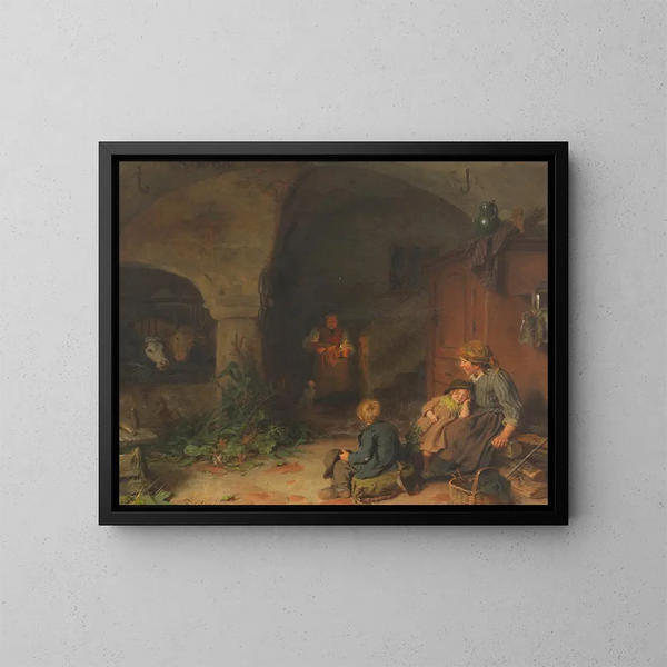 Et varmt måltid - Felix Schlesinger — indrammet kunstværk på væggen