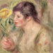 Kvinde med rosen - Pierre-Auguste Renoir — visning af kunstværket