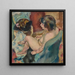 Kvinde med hund - Jules Pascin — indrammet kunstværk på væggen
