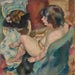 Kvinde med hund - Jules Pascin — visning af kunstværket