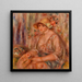 Kvinde i mousselin kjole - Pierre-Auguste Renoir — indrammet kunstværk på væggen