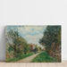 Reproduktion af maleriet Kvinde og barn på markvejen, Sèvres - Alfred Sisley