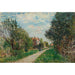 Reproduktion af maleriet Kvinde og barn på markvejen, Sèvres - Alfred Sisley