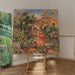 Reproduktion af maleriet Kvinde og hund i et landskab - Pierre-Auguste Renoir