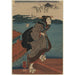 Reproduktion af maleriet Kvindemaleri på kajen - Utagawa Kuniyoshi