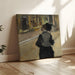 Reproduktion af maleriet Kvindemaleri set fra ryggen (Besøg på et museum) - Edgar Degas