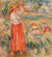 Kvinder på marken - Pierre-Auguste Renoir — visning af kunstværket