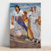 Reproduktion af maleriet af kvinder, der fisker i Valencia - Joaquín Sorolla