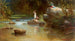 Baignade au bord de la rivière - Ferdinand Bellermann — visning af kunstværket