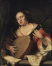 En dame, der spiller lut - Ferdinand Bol — visning af kunstværket