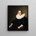 Portrait af en dame - Ferdinand Bol — indrammet kunstværk på væggen