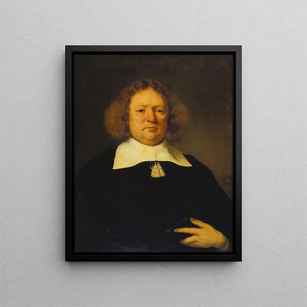 Portrait af en mand - Ferdinand Bol — indrammet kunstværk på væggen