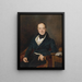 Portrait af August Walter - Ferdinand Georg Waldmüller — indrammet kunstværk på væggen
