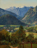 maleriet Le Dachstein af Sophien-Doppelblick nær Ischl - Ferdinand Georg Waldmüller — visning af kunstværket
