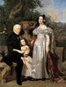 Le conseiller princier d'Esterházy Mathias Kerzmann avec sa seconde épouse Maria Helena née Mikolischtz et sa fille Maria - Ferdinand Georg Waldmüller — visning af kunstværket