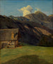 maleriet Le refuge alpin sur le Hoisenrad près d'Ischl - Ferdinand Georg Waldmüller — visning af kunstværket