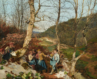 Ferdinand Georg Waldmller - Early spring in the Vienna Woods.webp