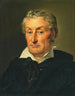 Portrait af en herre med bølget, hvidt hår - Ferdinand Georg Waldmüller — visning af kunstværket