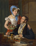 Le cartographe professeur Josef Jöttner et sa femme - Ferdinand Georg Waldmüller — visning af kunstværket
