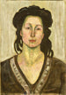 En kvinde - Ferdinand Hodler — indrammet kunstværk på væggen