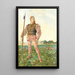 Den vrede kriger - Ferdinand Hodler — indrammet kunstværk på væggen