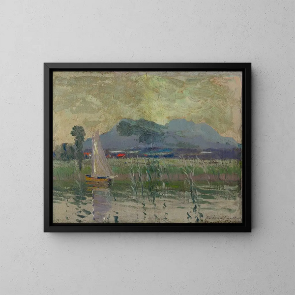 Motif de Chiemsee - Ferdinand Katona — indrammet kunstværk på væggen