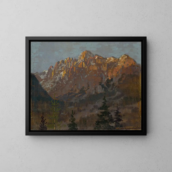 Motif des Tatras - Ferdinand Katona — indrammet kunstværk på væggen