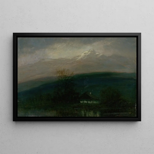 La montagne Tatra la nuit - Ferdinand Katona — indrammet kunstværk på væggen