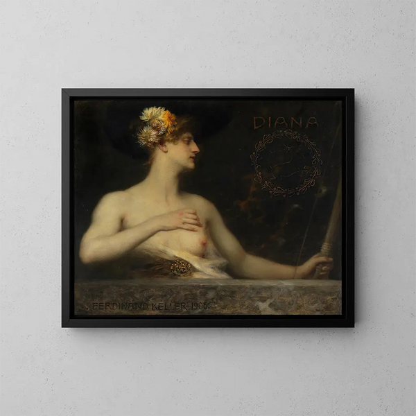 Diane - Ferdinand Keller — indrammet kunstværk på væggen