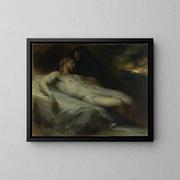 Lamentation du Christ - Ferdinand Keller — indrammet kunstværk på væggen