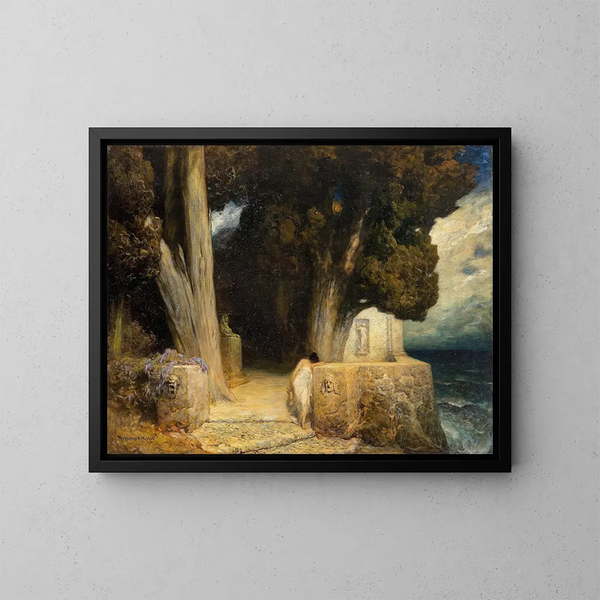 Sappho - Ferdinand Keller — indrammet kunstværk på væggen