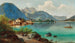 Vue sur Weissenbach am Attersee - Ferdinand Lepié — visning af kunstværket