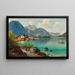 Vue sur Weissenbach am Attersee - Ferdinand Lepié — indrammet kunstværk på væggen