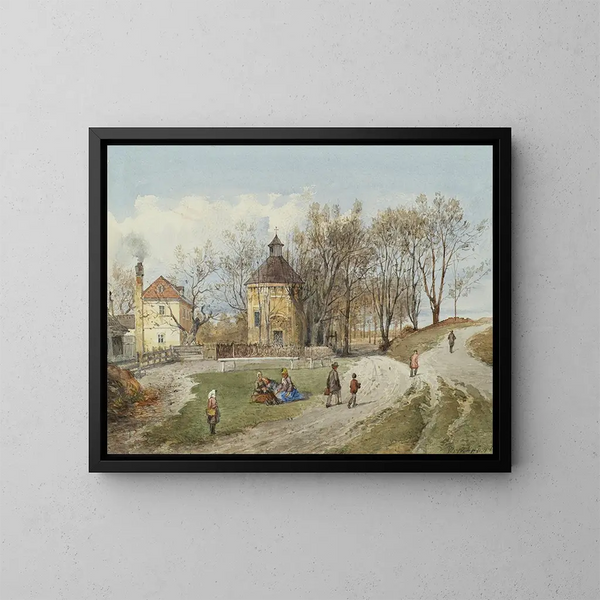 La chapelle Brigitta à Vienne Brigittenau - Ferdinand Weckbrodt — indrammet kunstværk på væggen