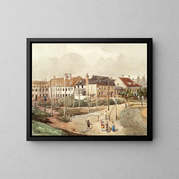 Place de construction vorstédtique - Ferdinand Weckbrodt — indrammet kunstværk på væggen