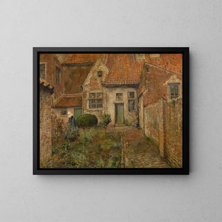 Béguinage - Ferdinand Willaert — indrammet kunstværk på væggen